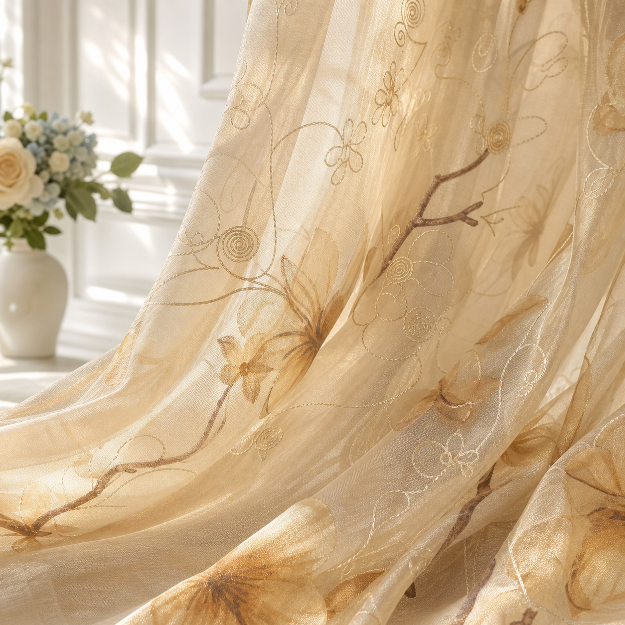 OWENIE Light Filtering Cafe Curtains