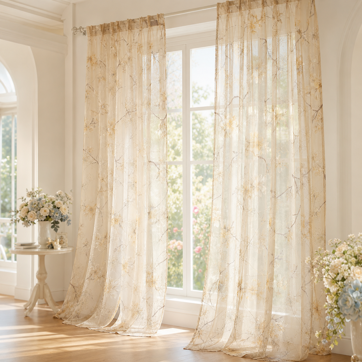 OWENIE Light Filtering Cafe Curtains
