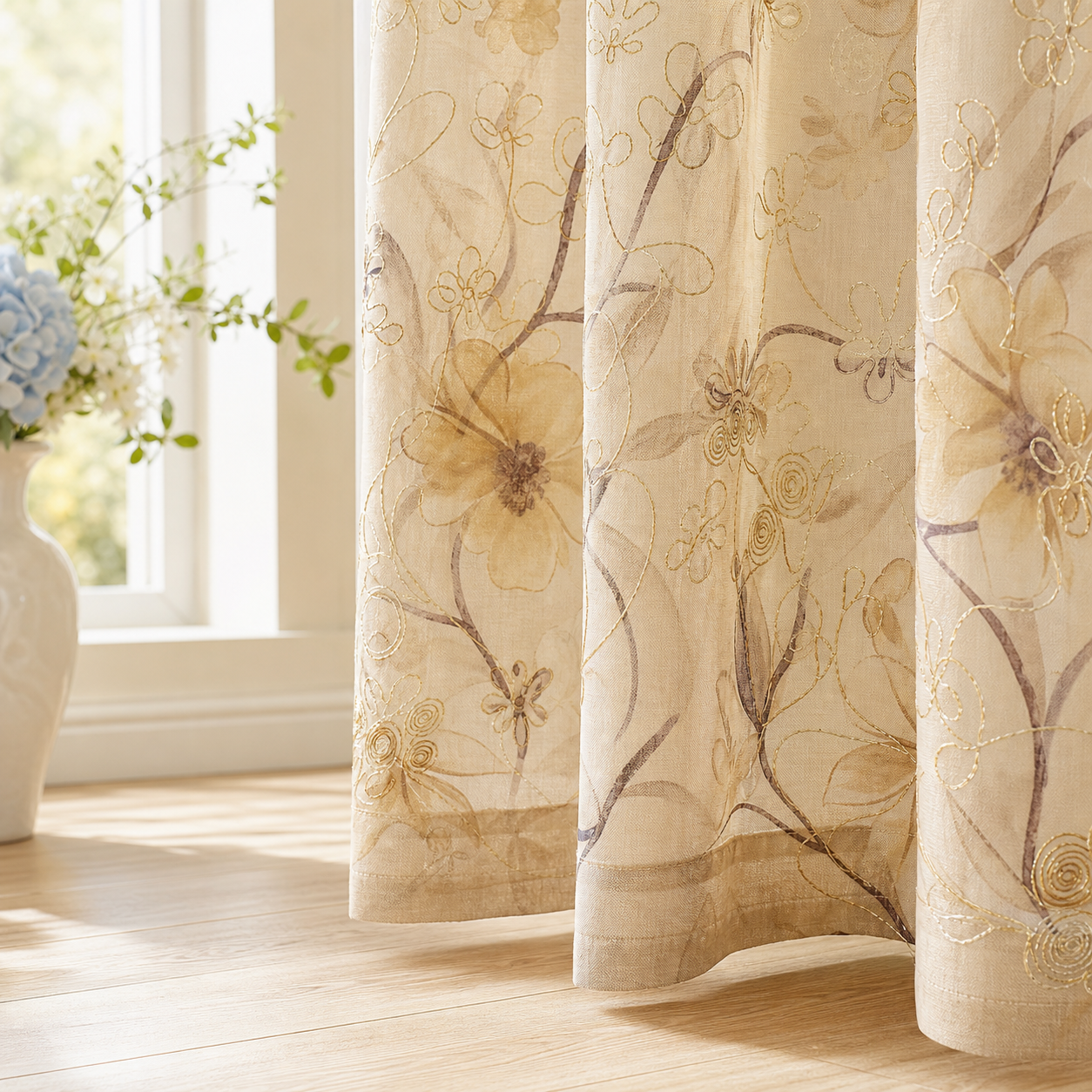 OWENIE Light Filtering Cafe Curtains