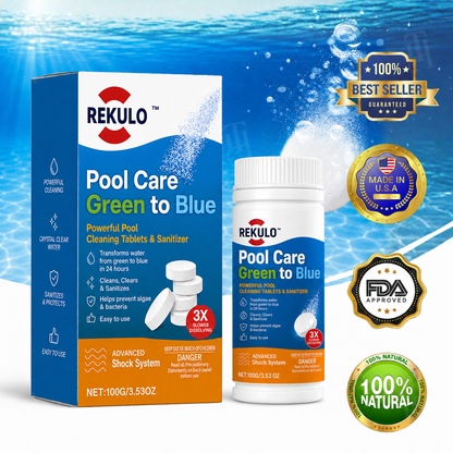 🏆 Official Store | REKULO™ Pool Care Green to Blue