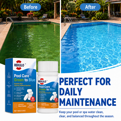 🏆 Official Store | REKULO™ Pool Care Green to Blue