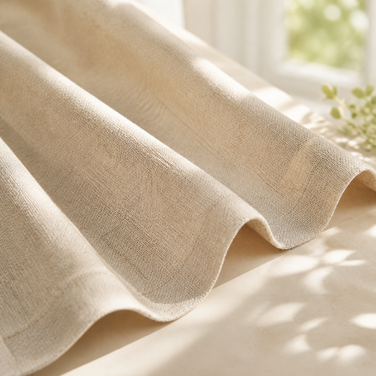 Linen Light-Filtering Door Curtain