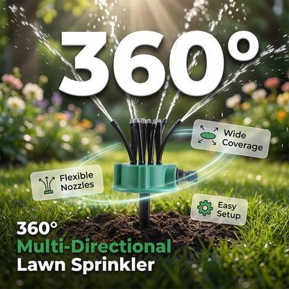 REKULO™ 360° Precision Irrigation Sprinkler – 360° multi‑directional, custom spray patterns. Gentle on delicate plants. Save water, grow better. 🌱✅