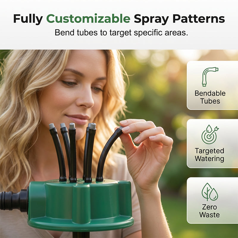 REKULO™ 360° Precision Irrigation Sprinkler – 360° multi‑directional, custom spray patterns. Gentle on delicate plants. Save water, grow better. 🌱✅