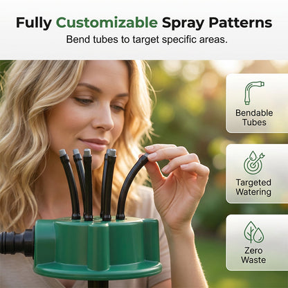REKULO™ 360° Precision Irrigation Sprinkler – 360° multi‑directional, custom spray patterns. Gentle on delicate plants. Save water, grow better. 🌱✅