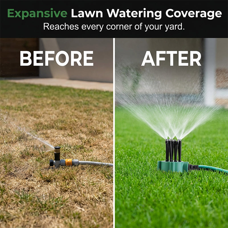 REKULO™ 360° Precision Irrigation Sprinkler – 360° multi‑directional, custom spray patterns. Gentle on delicate plants. Save water, grow better. 🌱✅