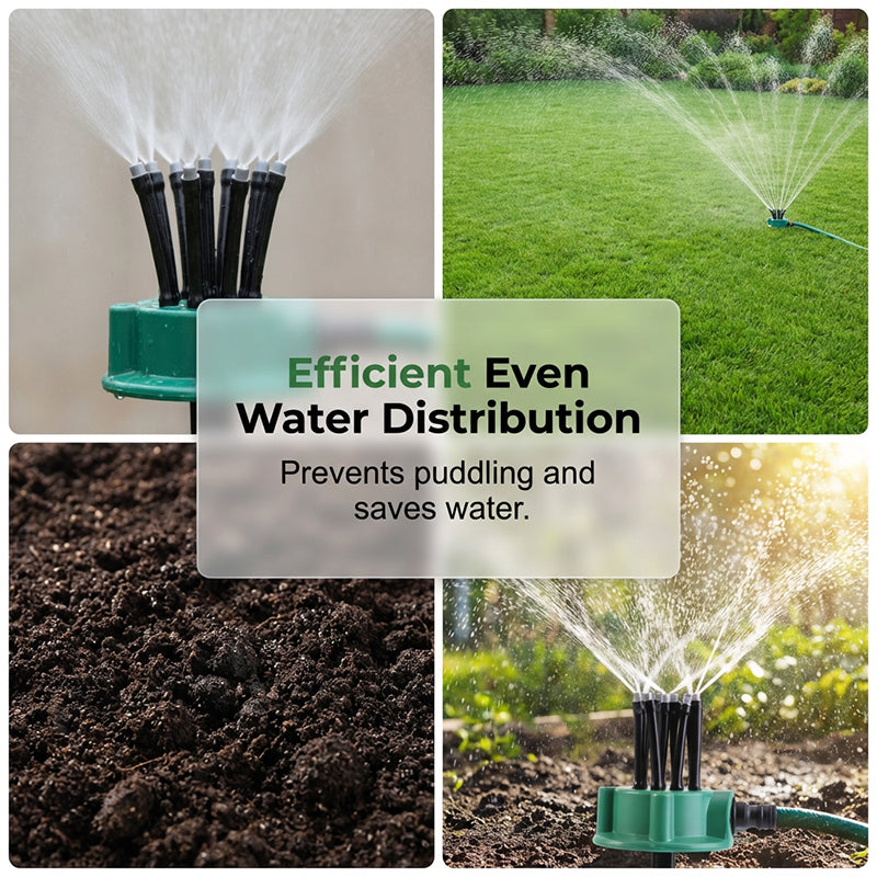 REKULO™ 360° Precision Irrigation Sprinkler – 360° multi‑directional, custom spray patterns. Gentle on delicate plants. Save water, grow better. 🌱✅