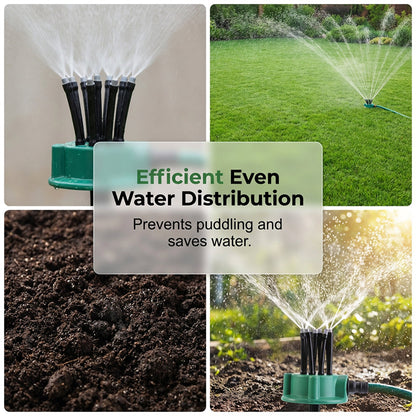 REKULO™ 360° Precision Irrigation Sprinkler – 360° multi‑directional, custom spray patterns. Gentle on delicate plants. Save water, grow better. 🌱✅