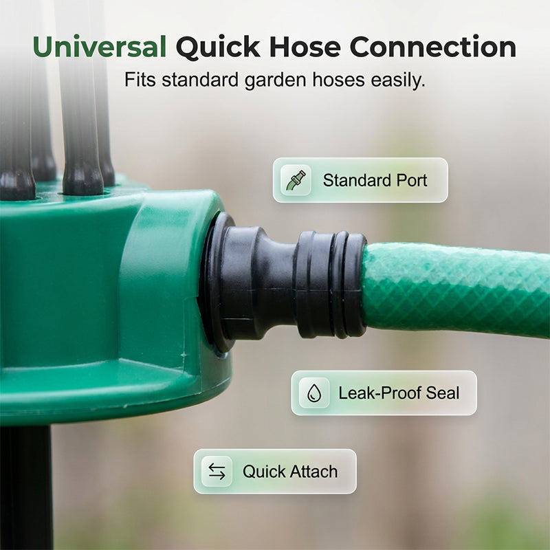 REKULO™ 360° Precision Irrigation Sprinkler – 360° multi‑directional, custom spray patterns. Gentle on delicate plants. Save water, grow better. 🌱✅