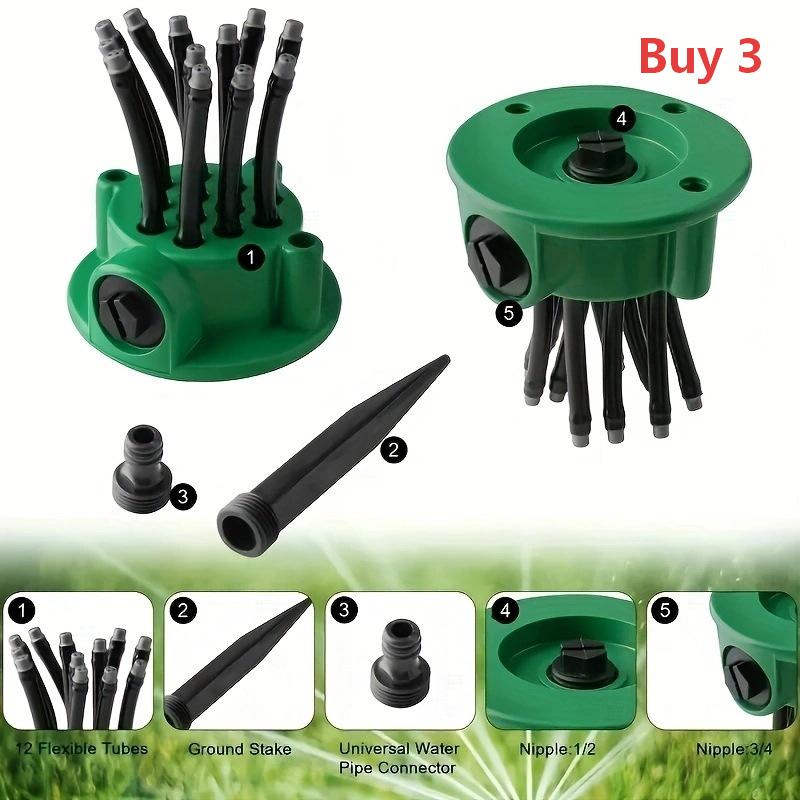 REKULO™ 360° Precision Irrigation Sprinkler – 360° multi‑directional, custom spray patterns. Gentle on delicate plants. Save water, grow better. 🌱✅